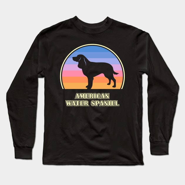 American Water Spaniel Vintage Sunset Dog Long Sleeve T-Shirt by millersye